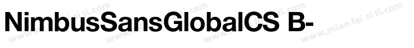 NimbusSansGlobalCS B字体转换